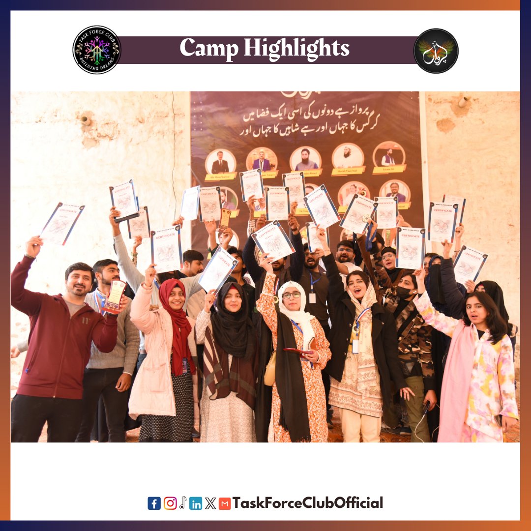 taskforceclub's tweet photo. Elevating visions, igniting passions. That's the Parwaaz Leadership Way! 🔥🏆
Wrapping up the leadership journey 🌱🌟
.
.
#LeadershipJourney #futureleaders #growthmindset #parwaazcamp #lahore #Pakistan #IWAZ #TFC #taskforceclub https://t.co/UeSxjW6K1D