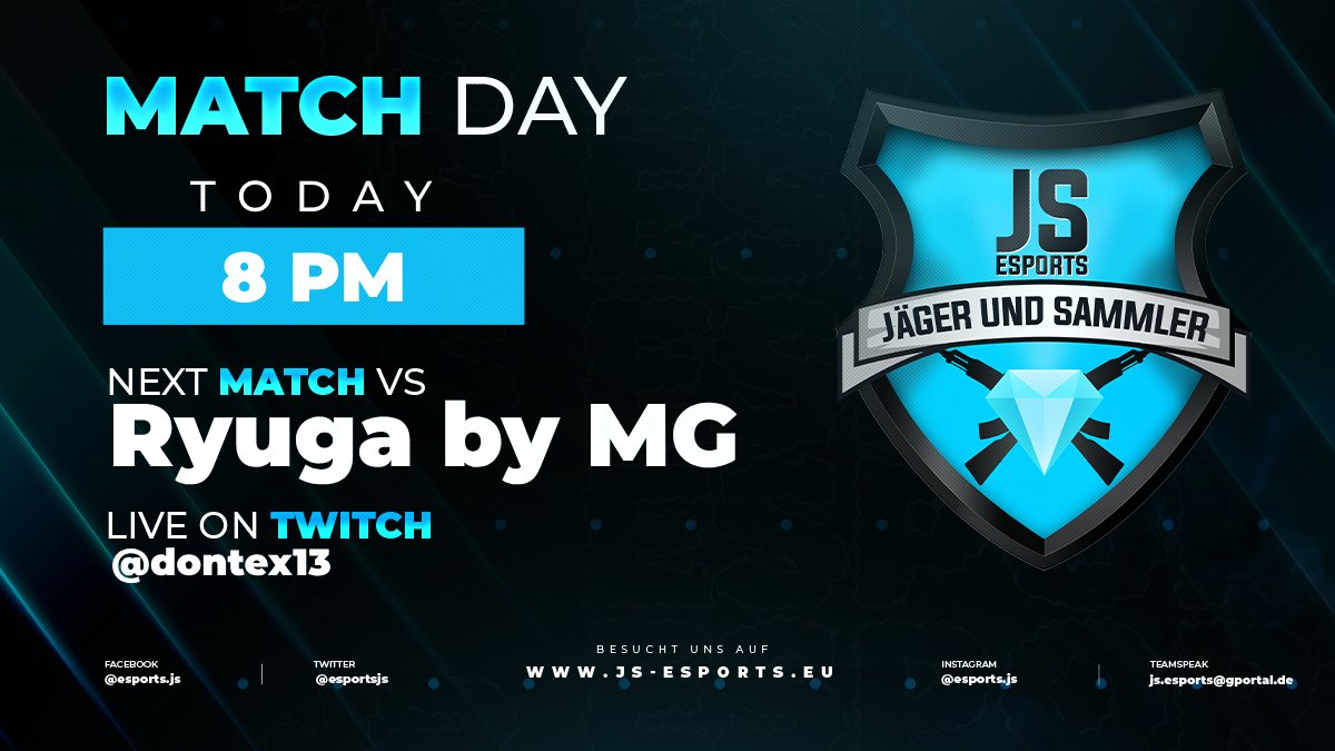 New sunday, new matchday 😎.  

⚔️ Team #Ryuga | <a href="/Cross_League/">Cross League</a> 
📺 twitch.tv/dontex13
⏰ 8 PM 

<a href="/Dontexx13/">Dontex13</a> #jsesports #esports #gaming #r6s #gaming #RainbowSixSiege