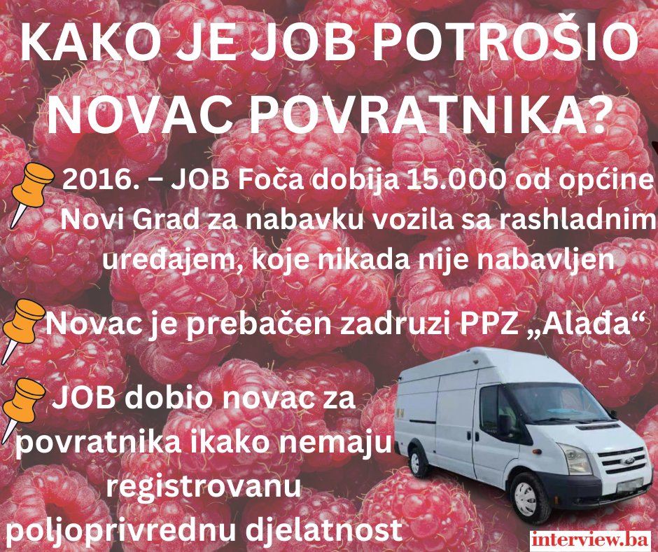 InterviewBiH's tweet image. ODRŽIVI POVRATAK NA BH. NAČIN Gdje je hladnjača koja je namijenjena povratnicima u Foči? Novac za nabavku mehanizacije za povratnike dodijelili boračkoj organizaciji koja je odustala od kupovine i novac proslijedila drugom udruženju Više na bit.ly/3UAtlE2