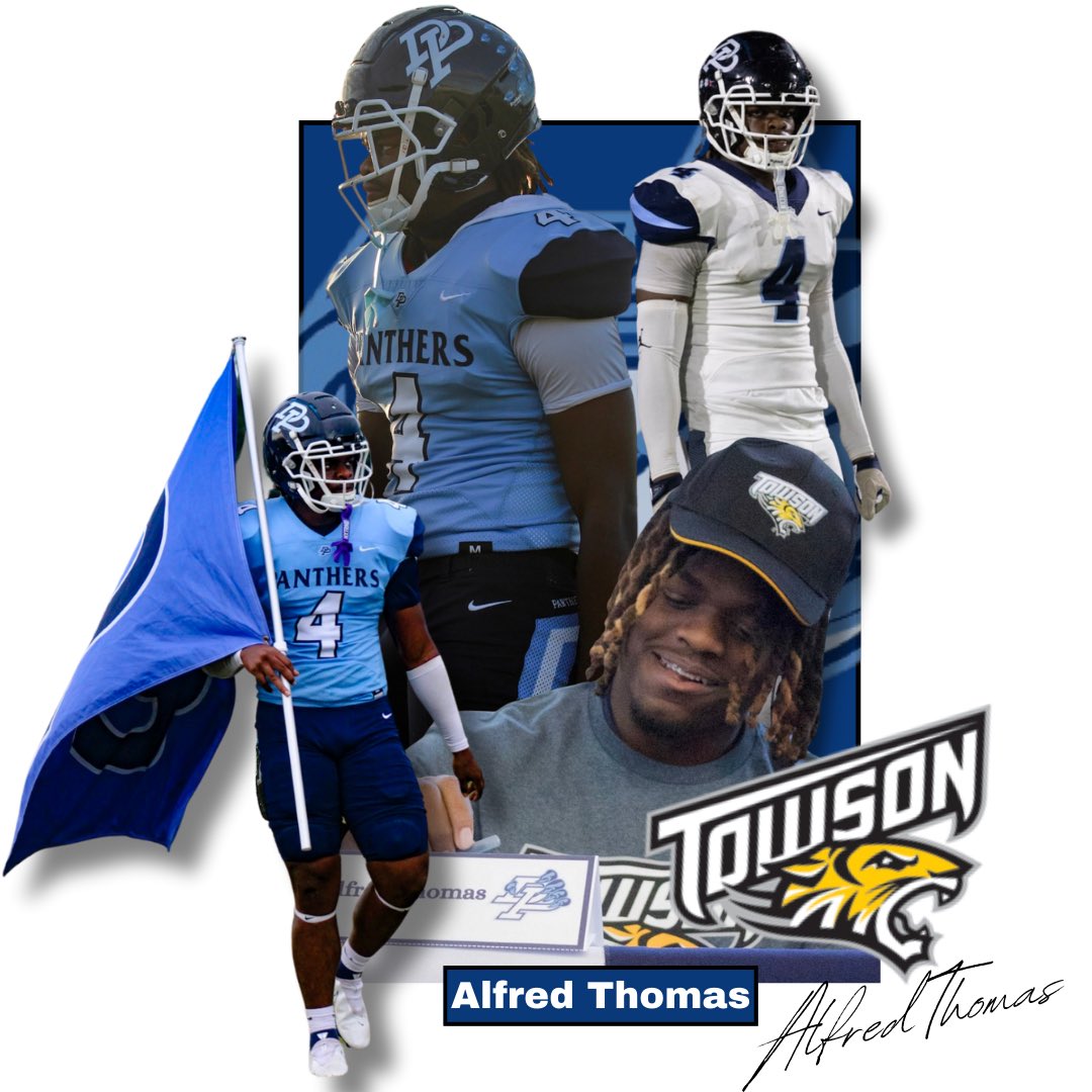 ✍️SIGNED‼️✍️
Congratulations to @AlfredThomas407  on his signing with @Towson_FB ‼️Now go and be great‼️ #AwwDP #Whosnext