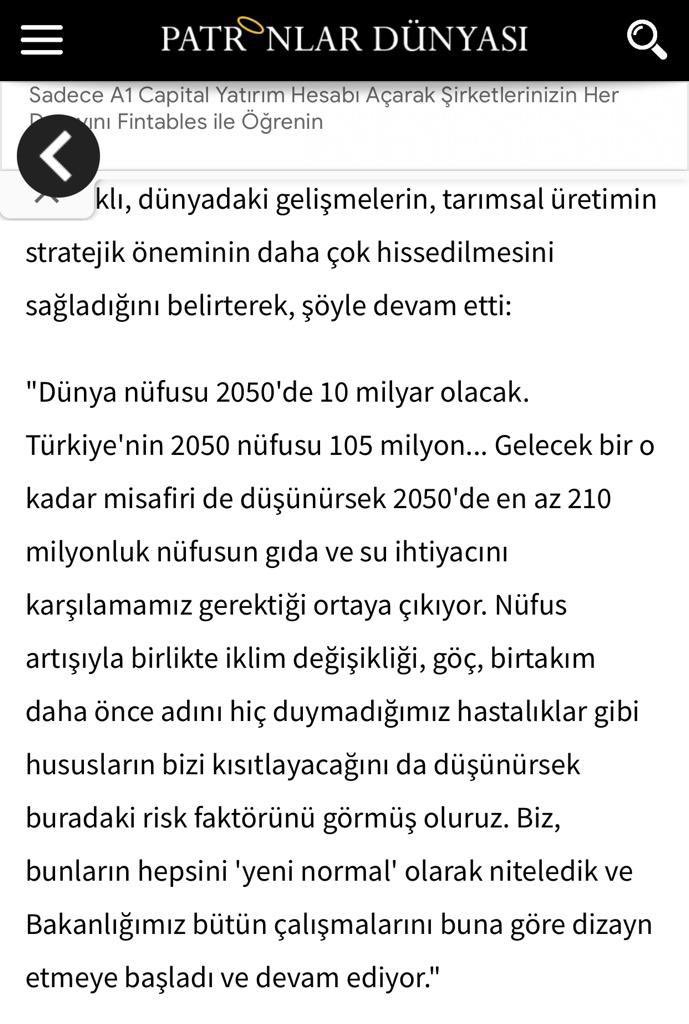umitozdag's tweet photo. Yıllardan buyana 2050’ye kadar dünyada en az 300 milyon en çok 1 milyar 200 milyon insan yer değiştirecek , Türkiye göç yolu üzerinde, önlem almalı, Anadolu Kalesi ile sınırları kapatmalıyız diyoruz. 
AK Partili tarım bakanı aşağıdaki konuşmasında dün 2050 senesinde Türk nüfusun 105 milyon olacağını ve en az 105 milyonda sığınmacı olacağını, onlara da bakmak için tarımı organize etmemiz gerektiğini söylüyor. Buna da İngilizceden tercüme YENİ NORMAL diyor. 
Ey Türk Milleti, bu da seni uyandıramaz ise hiç bir şey uyandıramaz. Bu yeni normal değil yeni ANORMAL. Ülkemizi işgal ettirmeyeceğiz.
Atatürk’ün izinde Zafer Partililer ailelerini ve vatanlarını savunacak. Sizi de bu savunmaya davet ediyoruz. @zaferpartisi