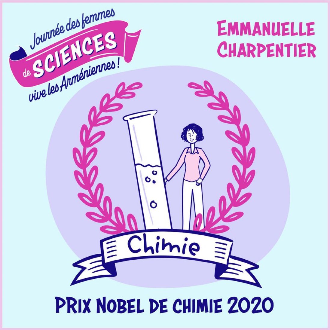 Emmanuelle Charpentier (née en 1968), microbiologiste, généticienne et biochimiste, prix Nobel de chimie 2020 avec Jennifer Doudna, connue mondialement pour ses travaux sur les bases moléculaires de l’infection

@WomenScienceDay @ONUFemmes #StandWithArmenia
