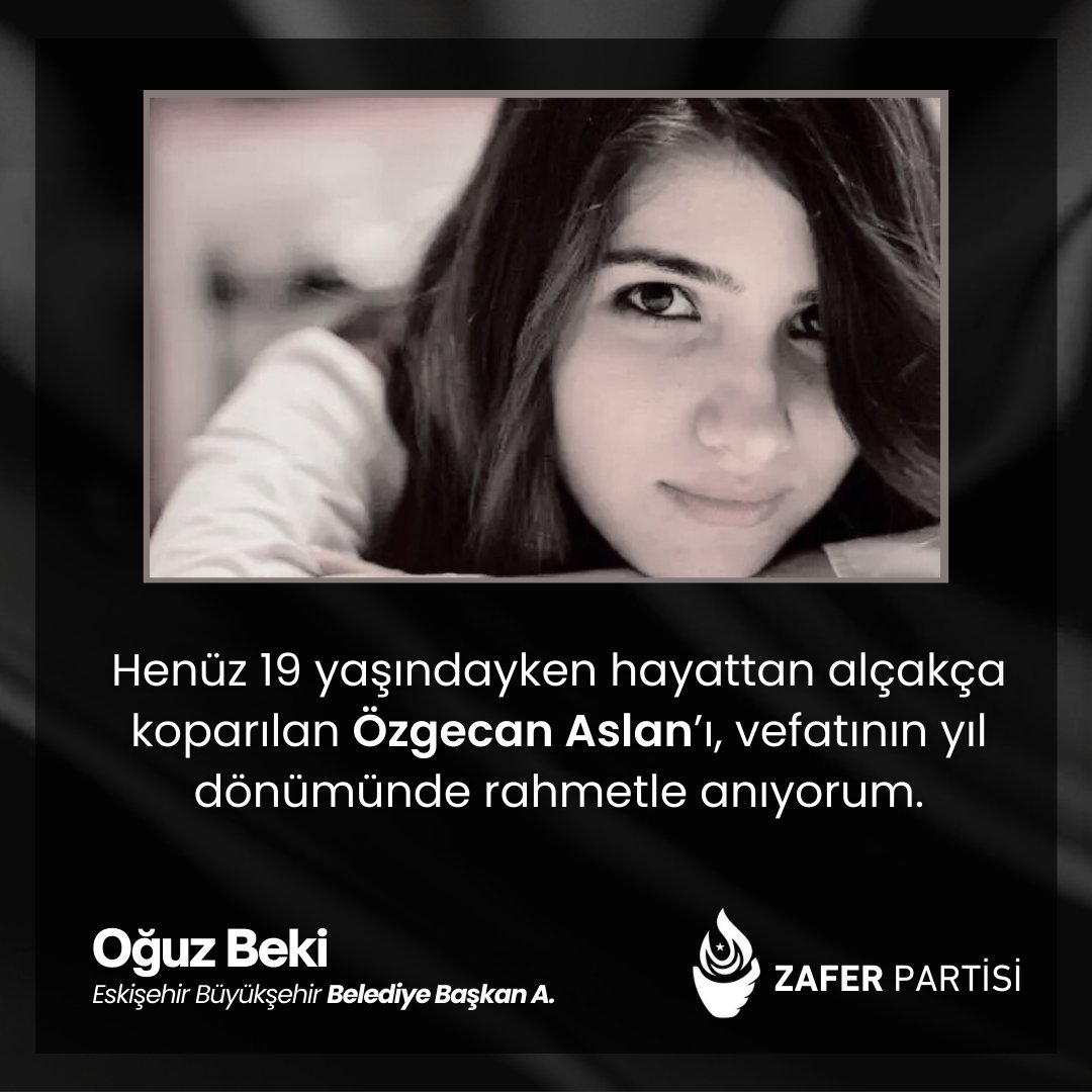 Henüz 19 yaşındayken hayattan alçakça koparılan #ÖzgecanAslan’ı, vefatının yıl dönümünde rahmetle anıyorum.