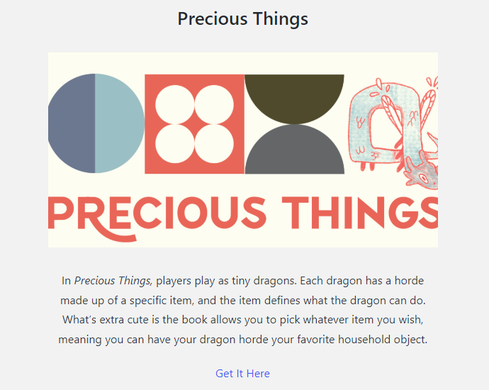 SparkOtter's tweet photo. Thanks @Starshinescrib for including #PreciousThings in your #Zinequest roundup! I'm so happy to be featured alongside Beetle Knight by @BrookletGames, FÄNGELSEHÅLA by @DiekuGames, and The Details of Our Escape by @possiblewgames (which @odds_and_ents backed so fast)! https://t.co/NNa1fqfiMs