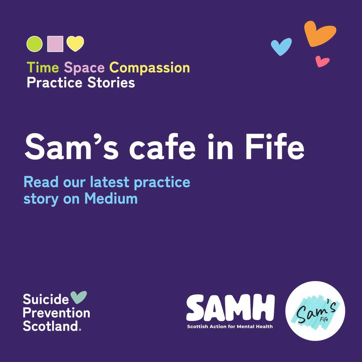🆕 Tuesday means a new Time Space Compassion practice story.

Today we're with <a href="/SAMHtweets/">SAMH</a>, @fifehscp <a href="/nhsfife/">NHS Fife</a> @phsfife to learn about how Sam's Cafe helped to create hope through peer-led support in an Emergency Department.

📝 suicidepreventionscotland.medium.com/ab7e460acac9?s…

🔄 Please share

🟢🟪💛