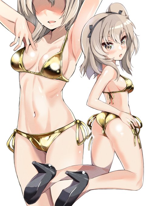 #三連休はフォロワーさんが増えるらしい
ガルパン金ビキニまとめ 