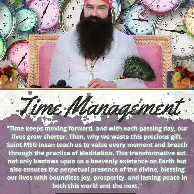 Time is very valuable and everyone should make use of it. #SaintDrGurmeetRamRahimSinghJiInsan advises to make good use of time and to include the method of meditation in his routine.
#ValueOfTime #TimeIsPrecious
#TimeManagement #RamRahim
#UseTimeWisely #SaintDrMSG