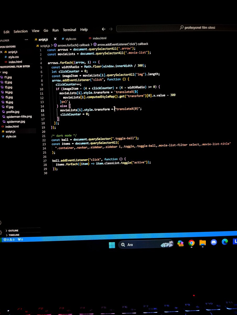Programci_Bey60's tweet image. Pazar günü Projesi
Yarın okula dönüyoruz yeni bir dönem bizi bekliyor okulu başarıyla bitirip bir an önce işlere başlamak istiyorum 😅
#code #developers #developer #coder #Project2025 #javascript #html5 #CSS #Visualstudio
