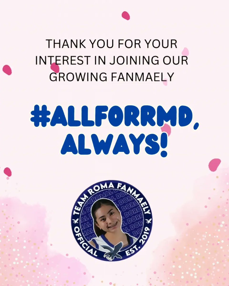 RMDfanMAEly's tweet photo. Be part of our growing fanmaely! 💙🥳 #AllForRMD 

Fill out this form:
🔗: https://t.co/jlPcQttP3P

#WeAreFanMAEly 💗 https://t.co/glWHNG6SCt