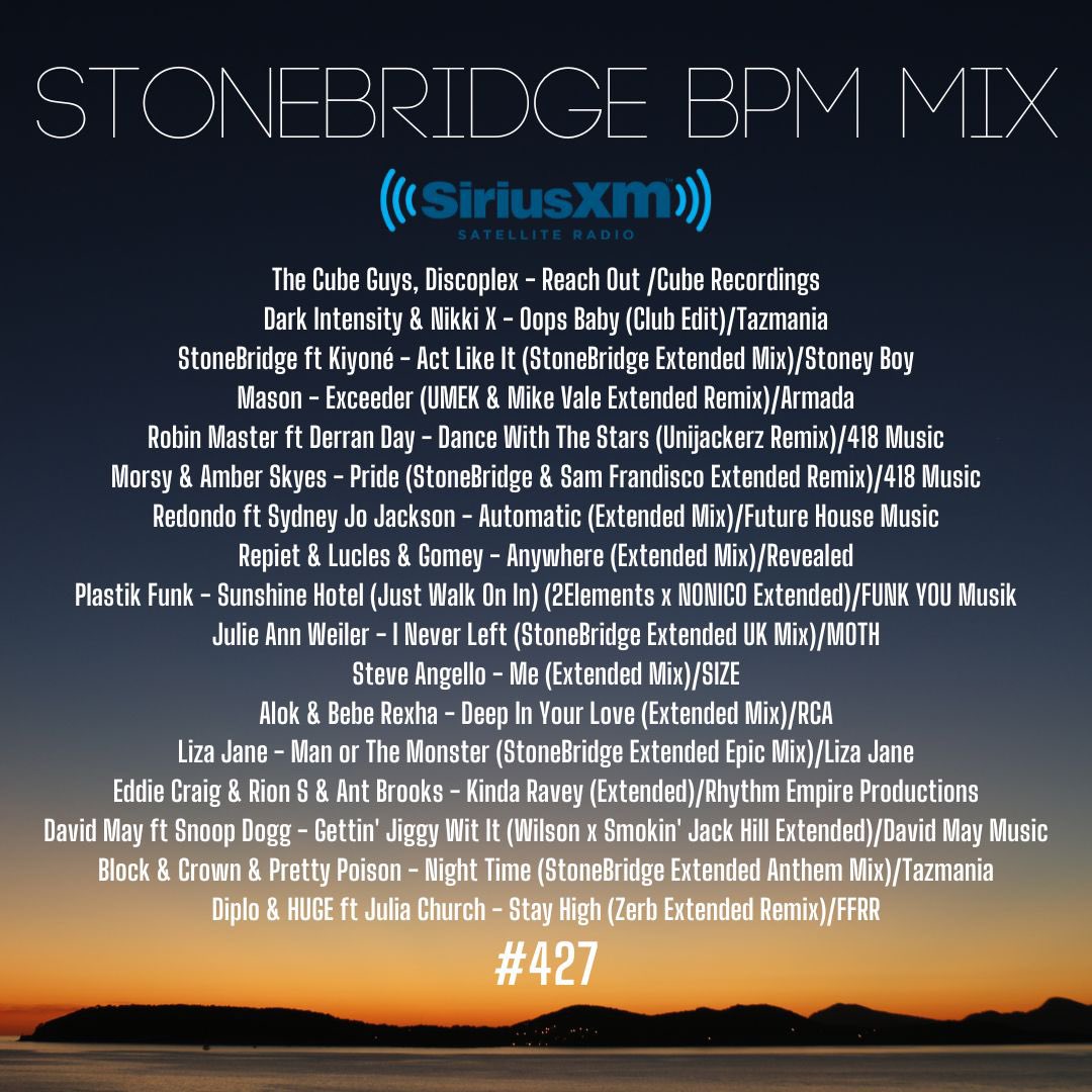 StoneBridge BPM Mix #427 is up - check it out! mixcloud.com/stonebridge/42…