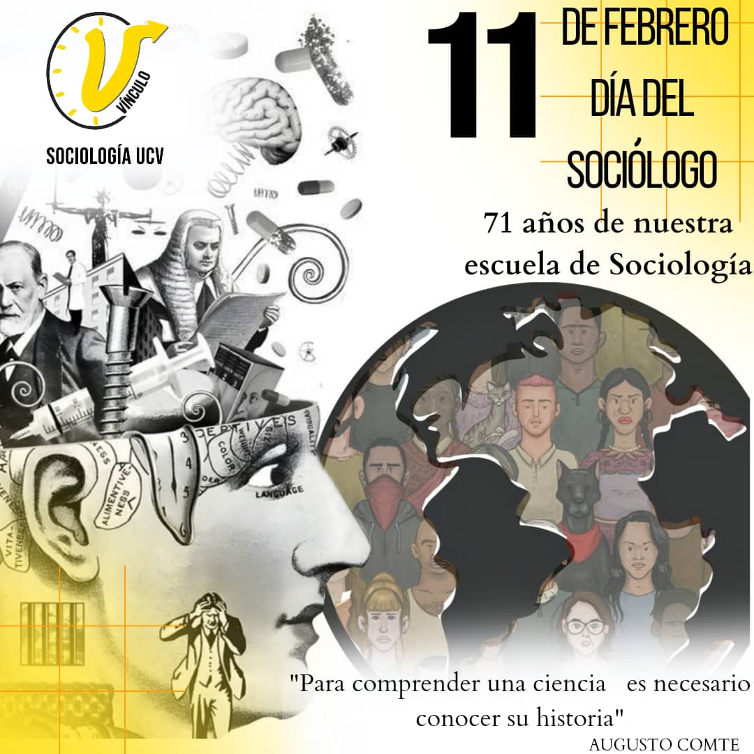 VinculoUCV's tweet photo. ¡Pasión, compromiso e impacto en la comprensión y transformación del mundo que nos rodea! 🎉📚

Hoy celebramos el Día del Sociólogo y el 71 aniversario de nuestra Escuela de Sociología.

En este día especial, recordamos con orgullo cada paso que ha marcado nuestro camino 1/2 https://t.co/5oDuPwwtKg