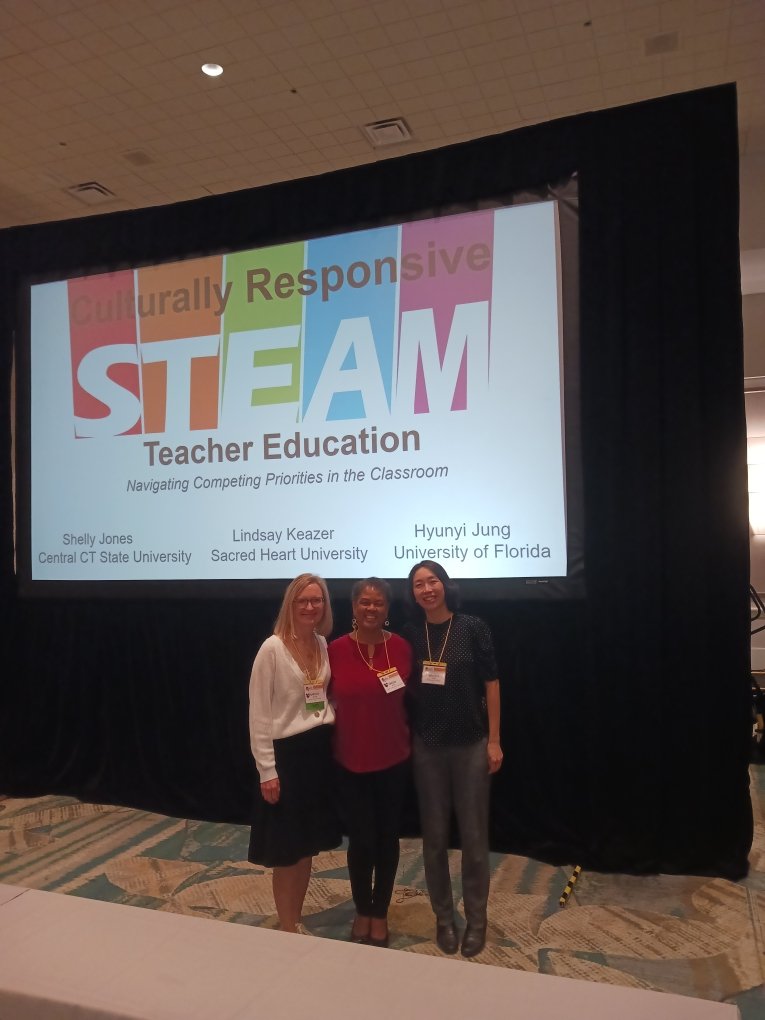 I enjoyed learning about Culturally Responsive STEAM at @AMTENews with @ShellyMJones1 @LindsayKeazer & @hyunyi_jung #AMTE2024