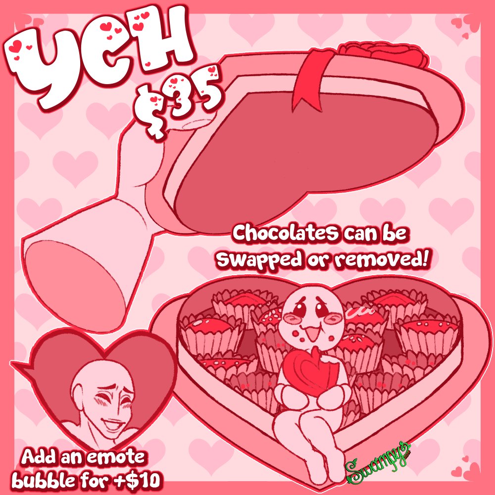EldritchCorvid's tweet photo. @Swamp_Hermit and I have for you a bundle of #valentinesday2024 #YCH ~♡
There are two varieties, soft and nice /and something bloodier in my other media/
Come support a couple of queer human artists this Valentine's!

Original posts and examples in replies https://t.co/Yheypeebbb