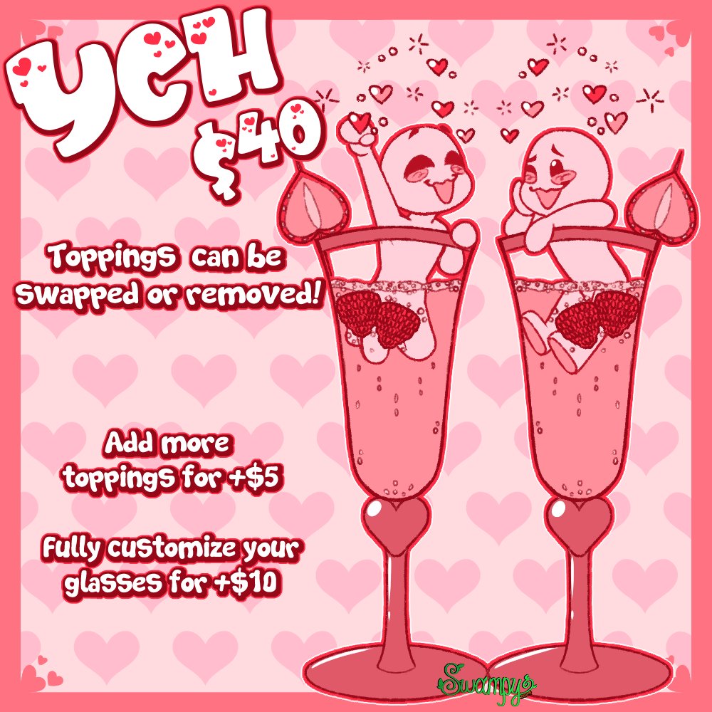 EldritchCorvid's tweet photo. @Swamp_Hermit and I have for you a bundle of #valentinesday2024 #YCH ~♡
There are two varieties, soft and nice /and something bloodier in my other media/
Come support a couple of queer human artists this Valentine's!

Original posts and examples in replies https://t.co/Yheypeebbb