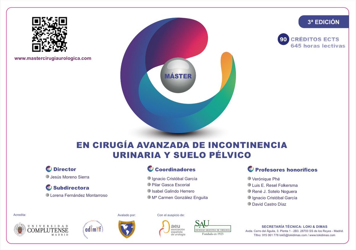 Última oportunidad para matricularte!! Aprovecha esta oportunidad para formarte en incontinencia urinaria y suelo pelvivo con la experiencia del hospital clinico y obteniendo la titulación de la Universidad Complutense.