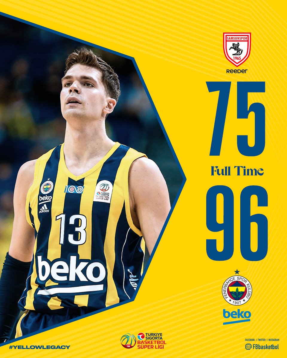 Samsun'dan galibiyetle dönüyoruz!

Tebrikler Fenerbahçe Beko! 👏

Maç Sonucu | Reeder Samsunspor 🆚 Fenerbahçe Beko: 75-96

Skor dağılımımız: Motley 18, Biberovic 15, Şehmus 15, Sestina 14, Papagiannis 9, Sertaç 8, Guduric 7, Melih 5, Emre 3, Madar 2. #YellowLegacy