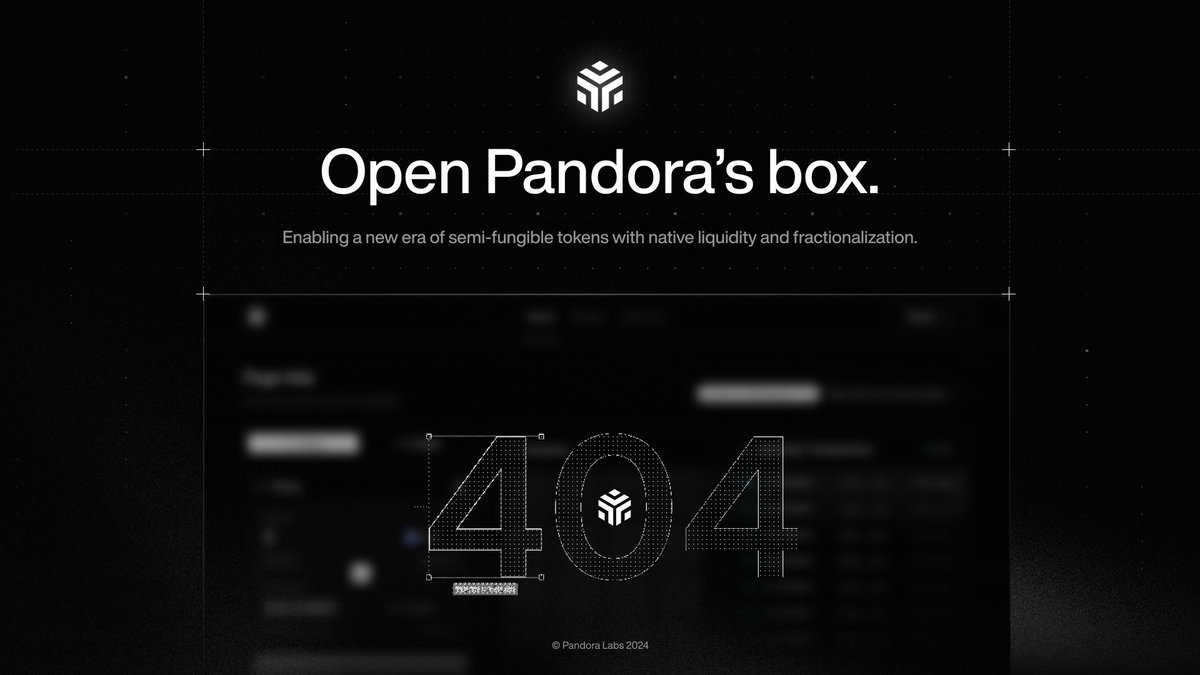 Pandora_ERC404's tweet image. We've created something new. Again. Details this week.