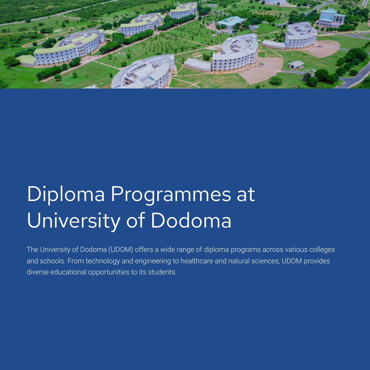 hamidumikidadi's tweet photo. Diploma Programmes at the University of Dodoma.
#UDOMEmbracingKnowledge https://t.co/EzUy4c3lcO