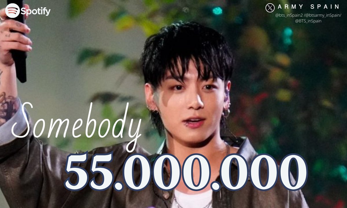 BTS_inSpain2's tweet photo. #GOLDEN_RECOMEBACK 

#StandingNextToYou ha superado los 380M de escuchas.
'Somebody' ha superado los 55M de escuchas.

#Jungkook @BTS_twt 
-🦄 https://t.co/5OswaeF2mJ