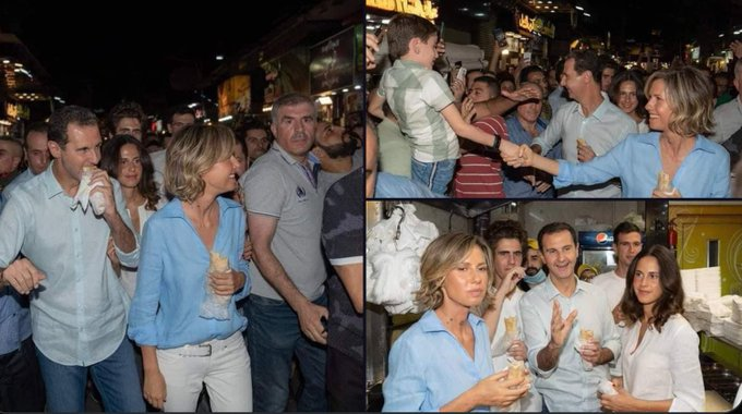 Uzaktan_Gelen__'s tweet photo. BEŞAR ESAD 

Ailesi ile beraber sokaklarda dürüm yiyerek ülkesinin keyfini çıkarıyor. 

Cihatçıları İdlib'e tıktı. Milyonlarca muhalifinin sorumluluğunu Türkiye'ye yıktı. Adam ülkesinin en işe yaramaz, en cahil, en yobaz nüfusunu bize kitledi. 

Şimdi keyif yapıyor, doğal olarak, eğleniyor.

Bizi sorarsanız, bayrak inmedi, ezan susmadı, Kudüs düşmedi.