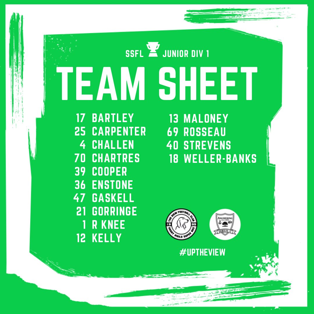 TheViewFC's tweet image. Here’s our squad for todays game 💚