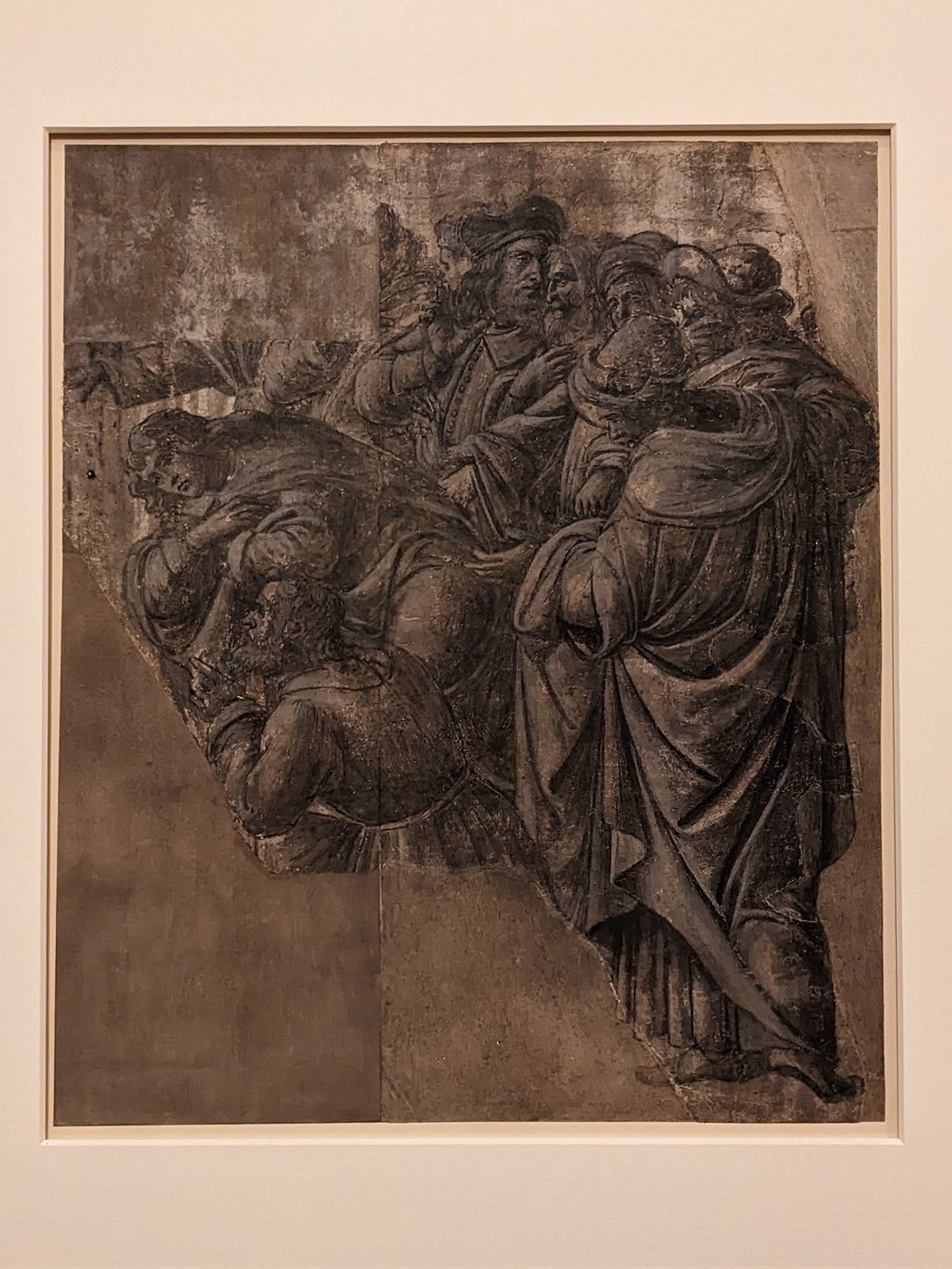 3zu531o's tweet photo. @culturaltutor I actually attended the first exhibition ever of Botticelli's drawings just last week! Drawing was an uncommon method of preparing paintings at the time. It was a skill he picked up from Filippo Lippi in which he became uniquely skilled at. His drapery in particular is wonderful. https://t.co/GHFyLcGfIj