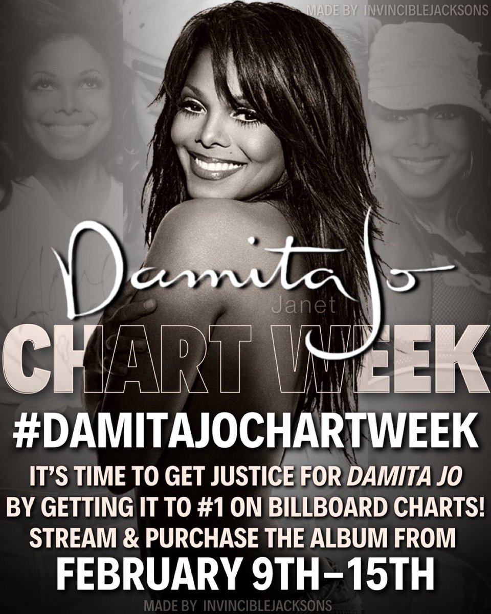 JANETSBACK's tweet photo. Happy #JanetJacksonAppreciationDay!! Don’t forget to #StreamJanet and in particular Damita Jo!! #JusticeForDamitaJo https://t.co/RaUWps658x