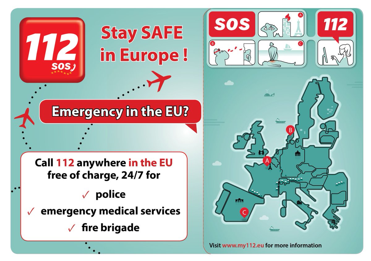 Join Europe in celebrating #112Day2024 today, on 11 February. Don't forget, in case of an emergency, you can dial 112 free of charge across the European Union. @112_sos