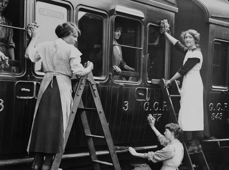creepydotorg's tweet photo. When trains were first introduced in the US, some people believed that "women's bodies were not meant to travel at 50 miles an hour," fearing that their “uteruses would fly out of their bodies if they were accelerated to that speed." https://t.co/XyXpvslXDE