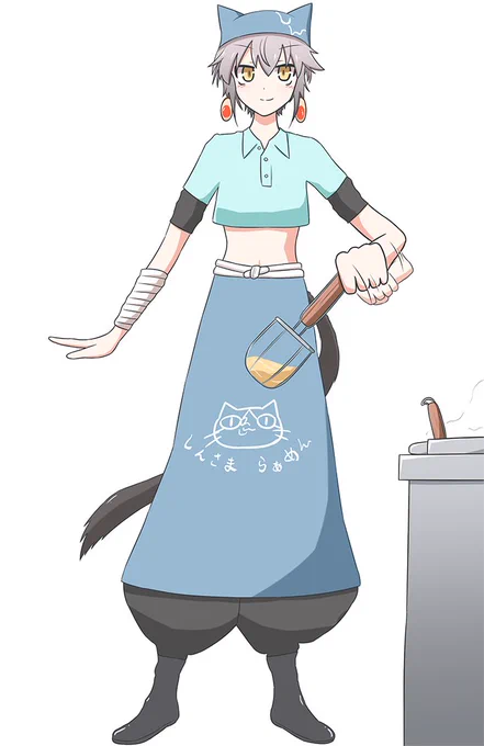 今回のしん様の新衣装は、しん様が好きなあの料理に関係した衣装だと予想。あの、アレ…ビリ、ビリヤ…え～っと、ラーメン。 #猫瀬乃しん新衣装予想 