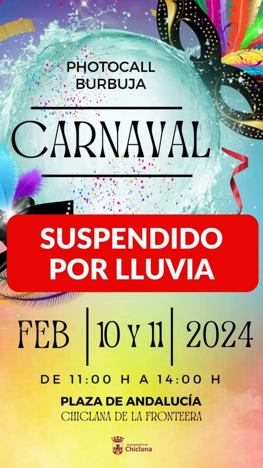 Chiclana on X: El photocall Burbuja de Carnaval, previsto en la