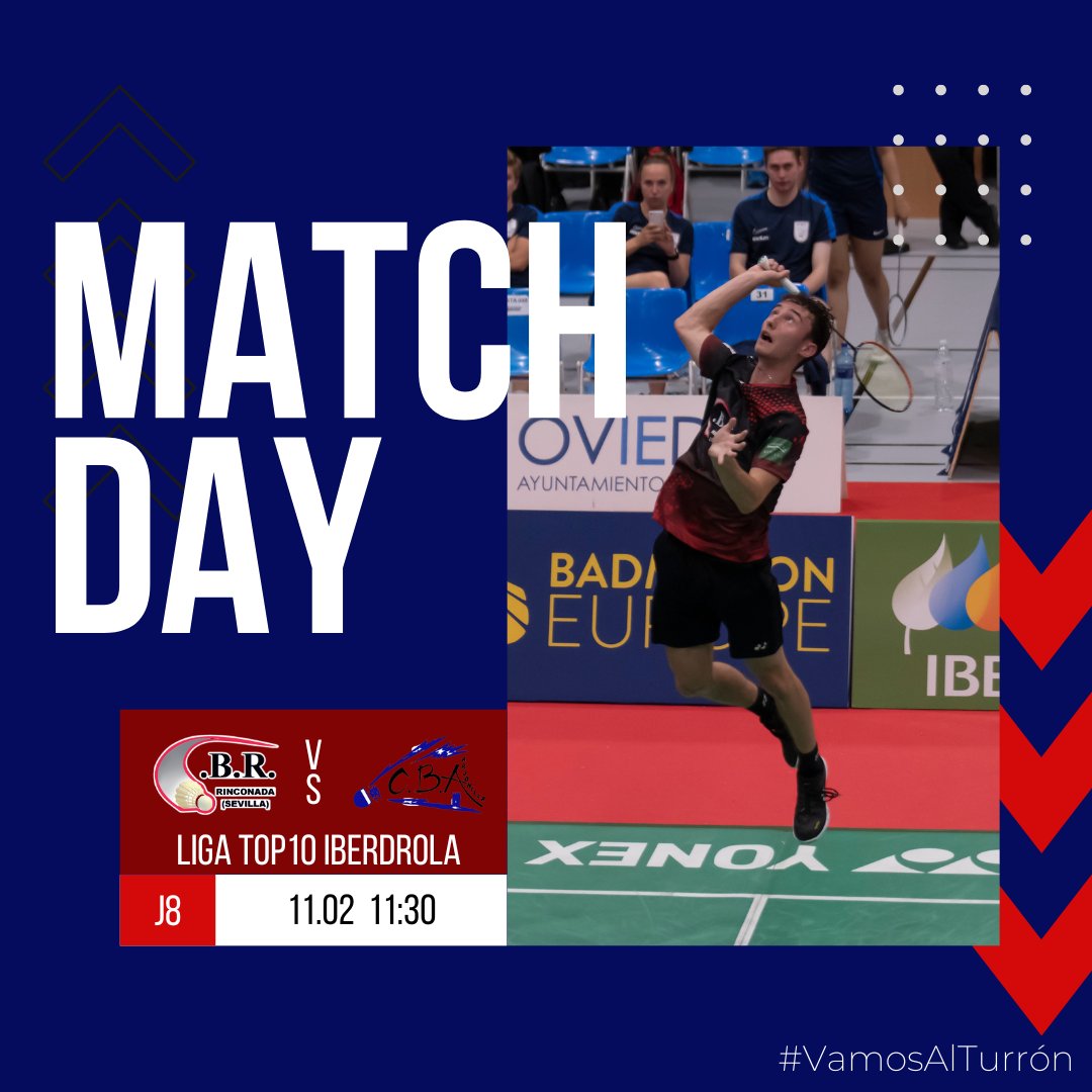 📣¡𝐇𝐨𝐲 𝐣𝐮𝐠𝐚𝐦𝐨𝐬! 

Queremos seguir cumpliendo objetivos esta temporada 🆙

🏆 Liga TOP10 <a href="/iberdrola/">Iberdrola</a> 
🔲 JORNADA 8
⏰ 11:30 horas

❤️ #RinconadaArjonilla🟦
#VamosAlTurrón🏸