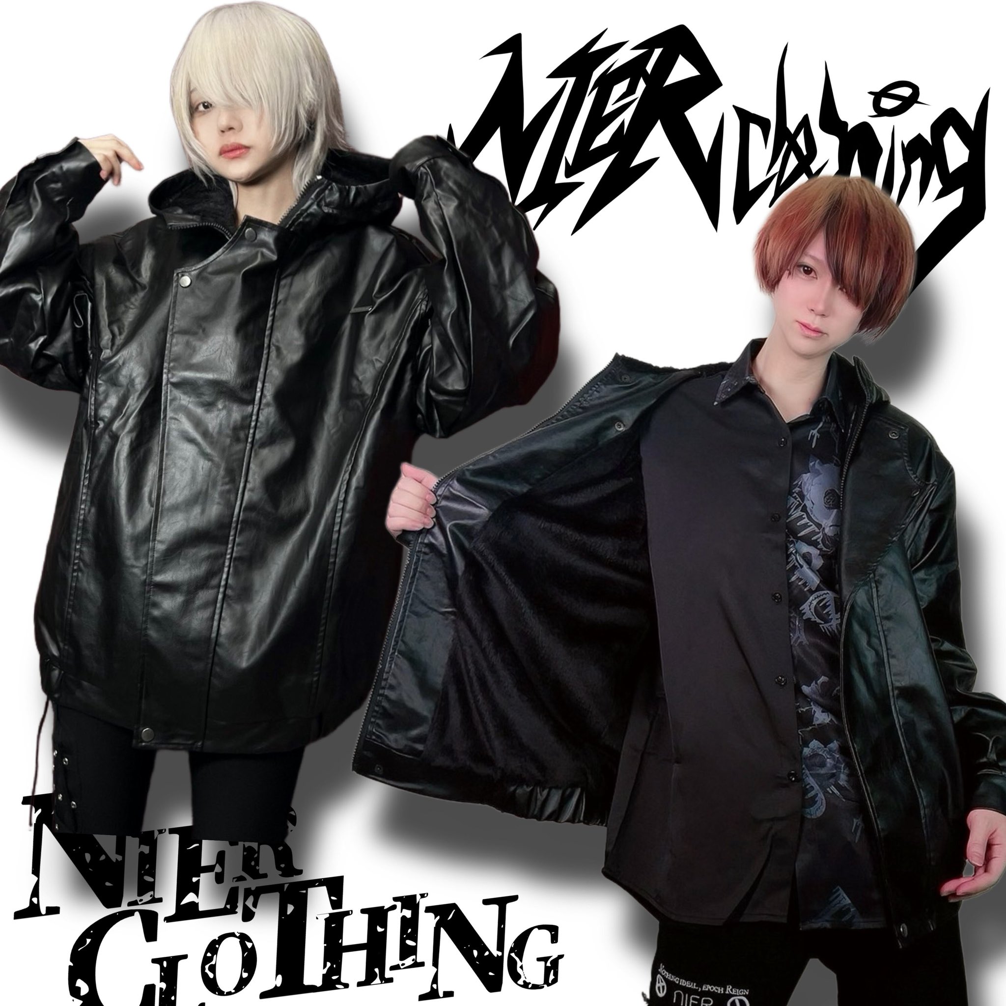 NIER CLOTHING CRY くじか RABBIT ライダースジャケット アウター