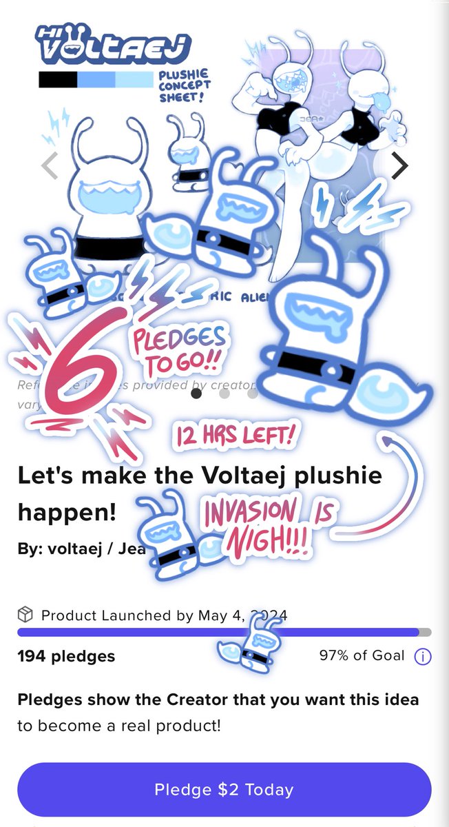 jea_yagi's tweet photo. ‼️6 MORE PLEDGES TO GO‼️
LETS HIT THAT GOAL, ALIEN GANG!!
💙⚡️⚡️ https://t.co/pRNLeqBUQ8