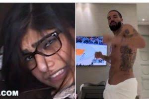 Justbedfun's tweet photo. Went on and searched a porn star and I found Mia Khalifa and Drake leak 😱😱😱 https://t.co/Mumrgh7pyn