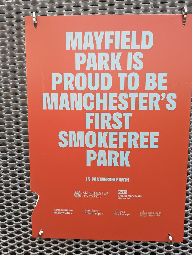 One of the best inner city parks I've seen (&amp; I've seen a lot) is Mayfield Park, Manchester.

Harnesses history of area, natural environment &amp; amazing equipment tailored for breadth of ages.

And smoke-free!!

Add accessible equipment &amp; perfect😉