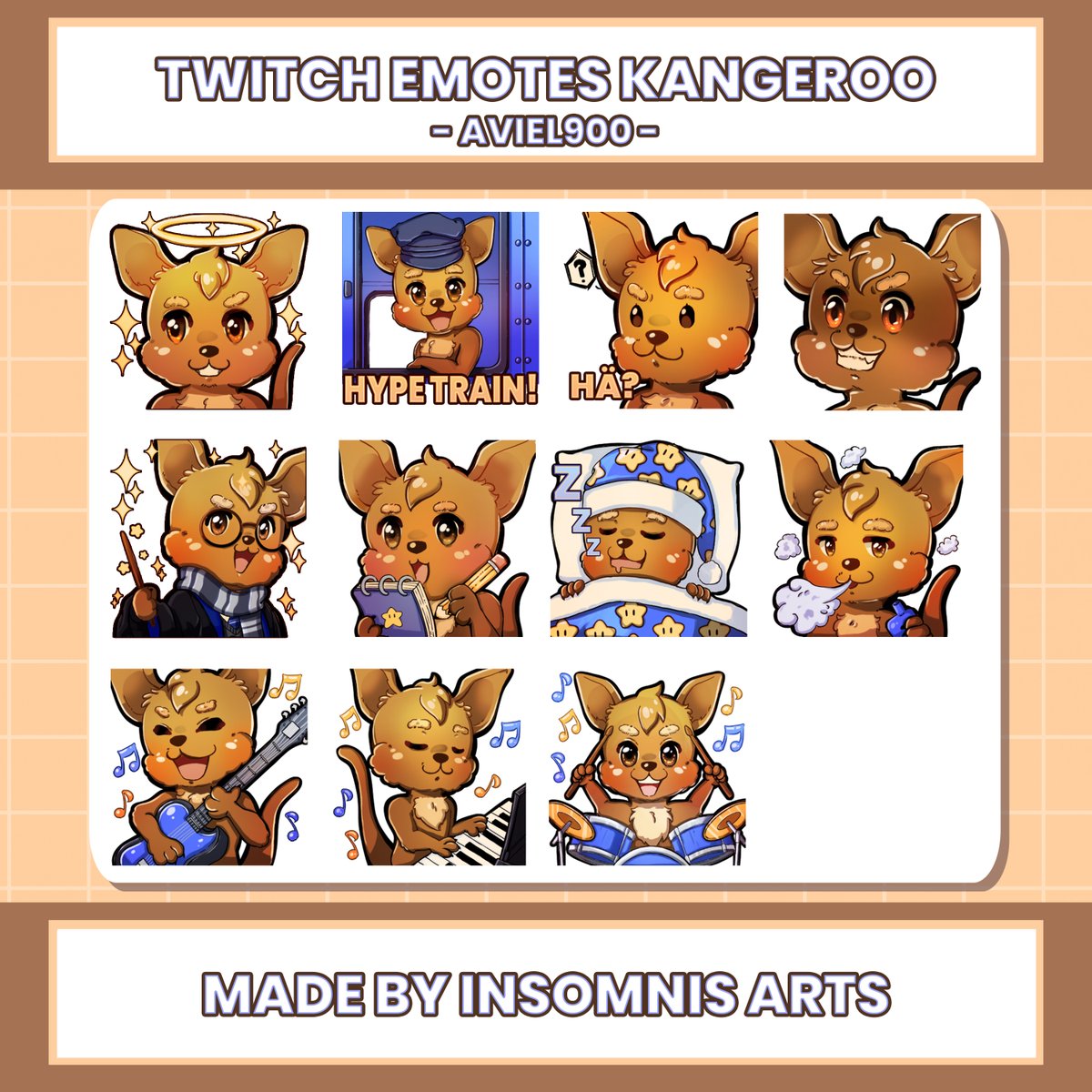 🦘TWITCH EMOTES KANGEROO 🦘 Comission for the streamer Aviel900 .

Custom made Emotes for Twitch, Youtube or Discord!! Order now on fiverr! 

fiverr.com/avisdesigner?u…

#twitch #twitchstreamer #twitchaffiliate #twitchemotes #emotes #fiverr #FiverrGig #comissionsopen #Commission