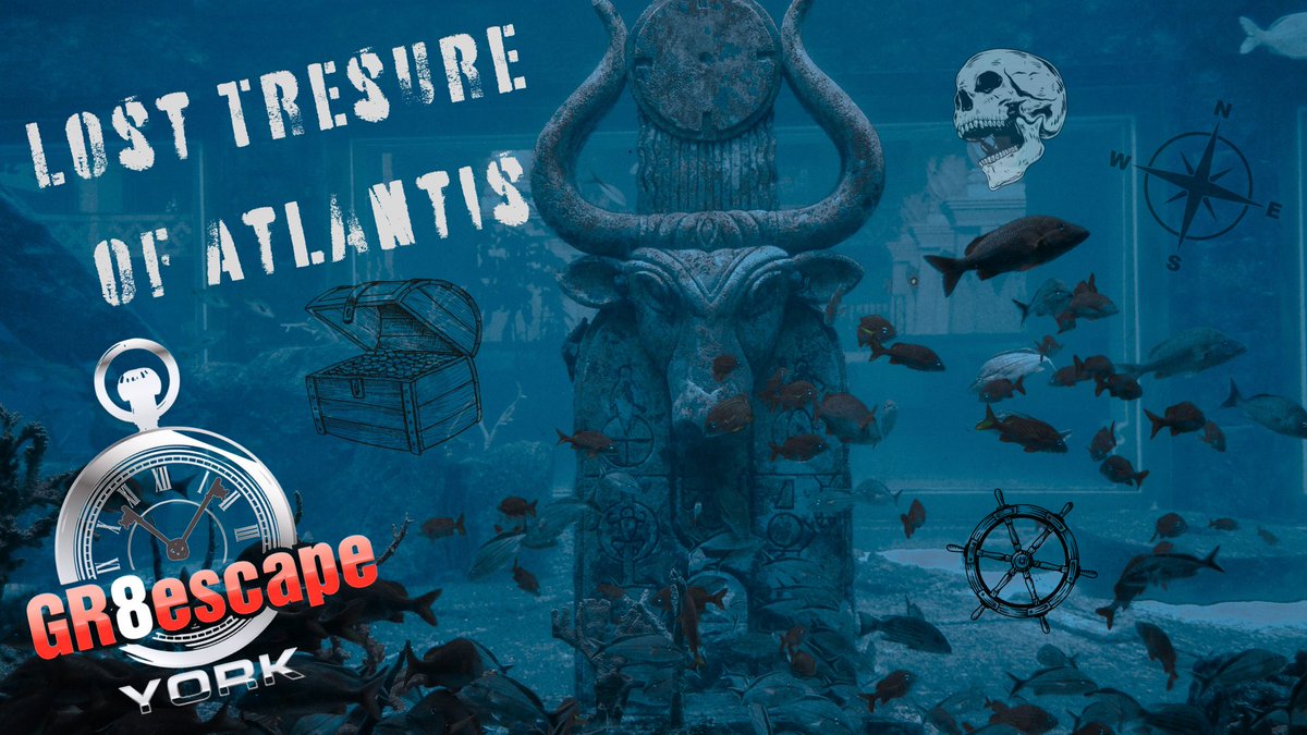 Take your team on a journey to Atlantis and try to find the forgotten treasure.
Book now and save money on your Escape Room Experience.
gr8escapeyork.co.uk