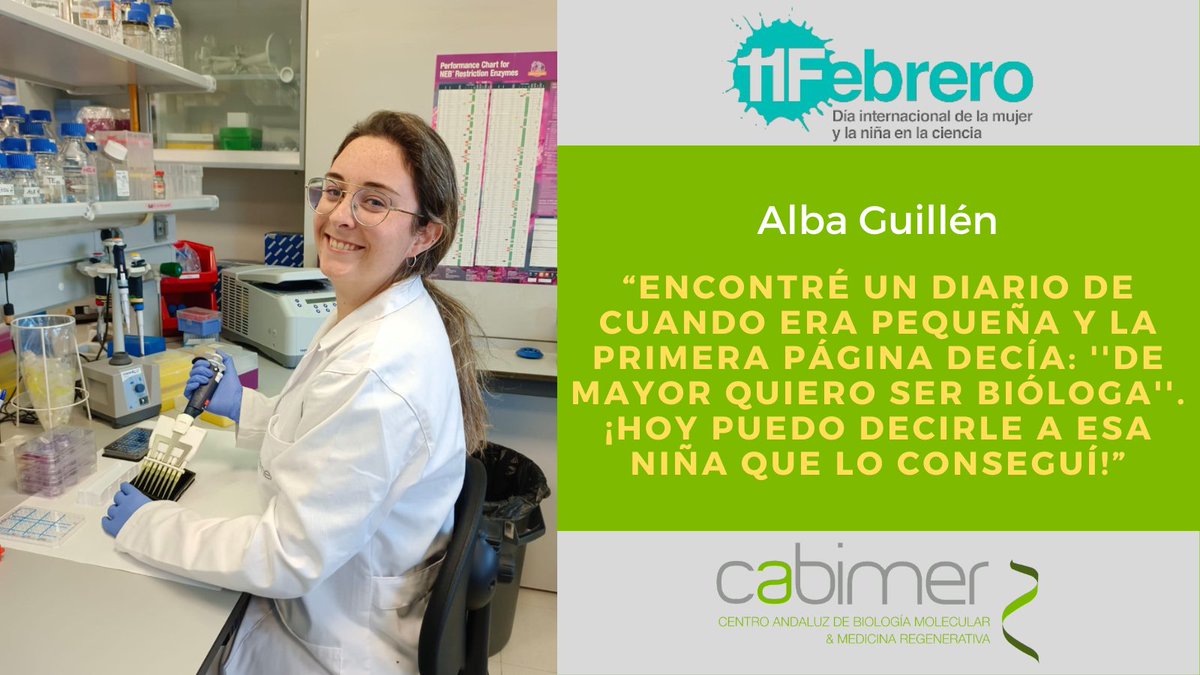 cabimer's tweet photo. Nuestro reconocimiento y agradecimiento a todas las mujeres que hacen ciencia. Como Alba Guillén, investigadora predoctoral en nuestro centro. #DiaInternacionaldelaMujerylaNiñaenlaCiencia #11F https://t.co/6DAY9MA3CO