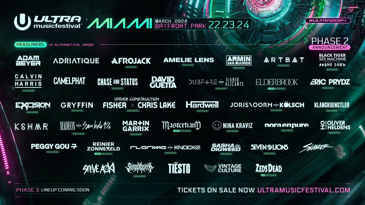 Hey everyone, I almost forgot to share the news. I’m am thrilled to announce that I’ll be back at the Ultra music festival for the third time! ✌🏼 Let’s dance under the Miami skyline together on ce again, it’s going to be an unforgettable experience. Can’t wait to see all of you