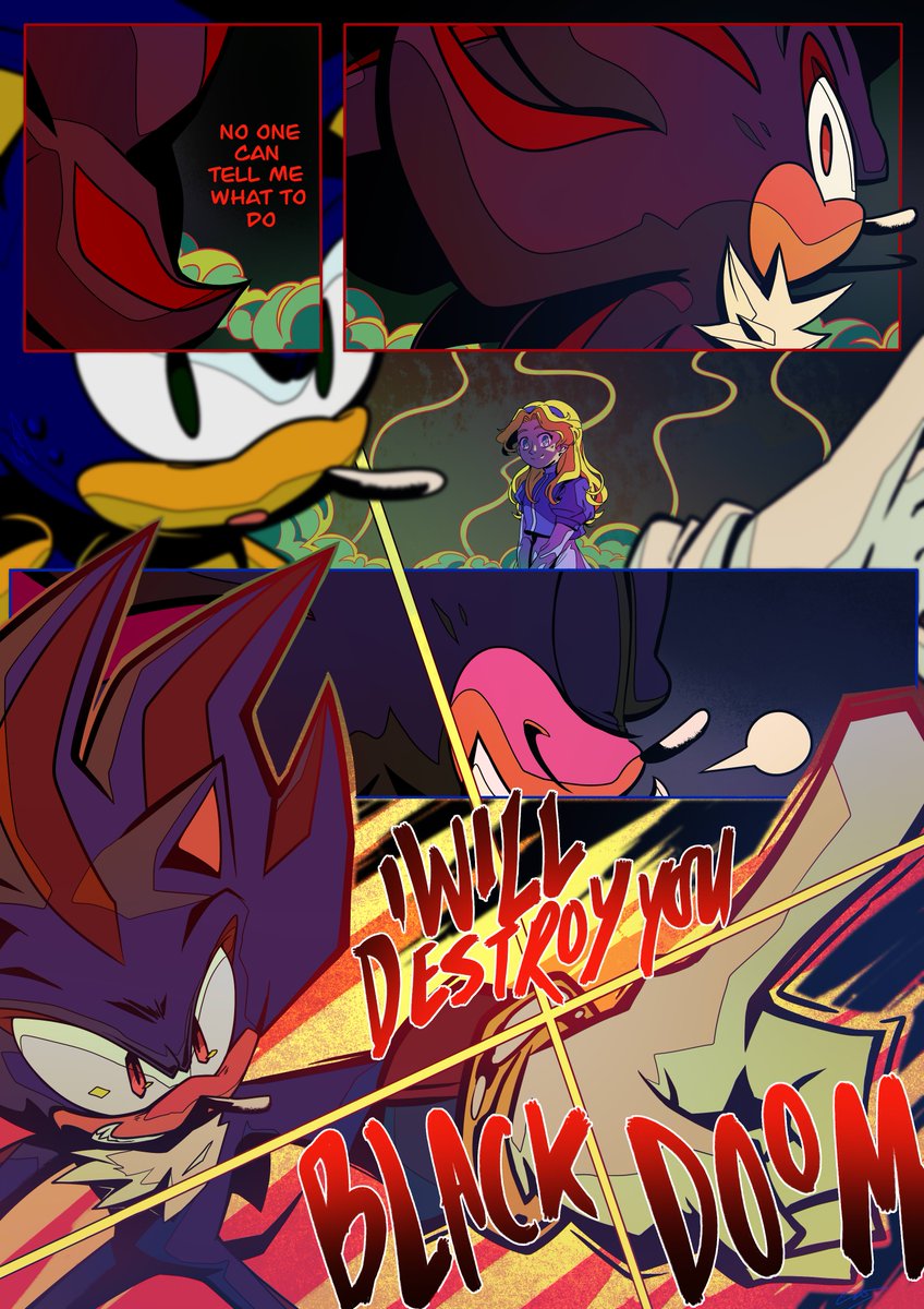 A small comic of the True Ending of Shadow The Hedgehog (2005) originally for the <a href="/neverturnback05/">Never Turn Back Zine ◈ A ShtH fanzine</a>  last year :D

~This was literally just me redrawing what happened at this moment in the game with a little extra flavor~
#sonic #ShadowTheHedgehog #comic