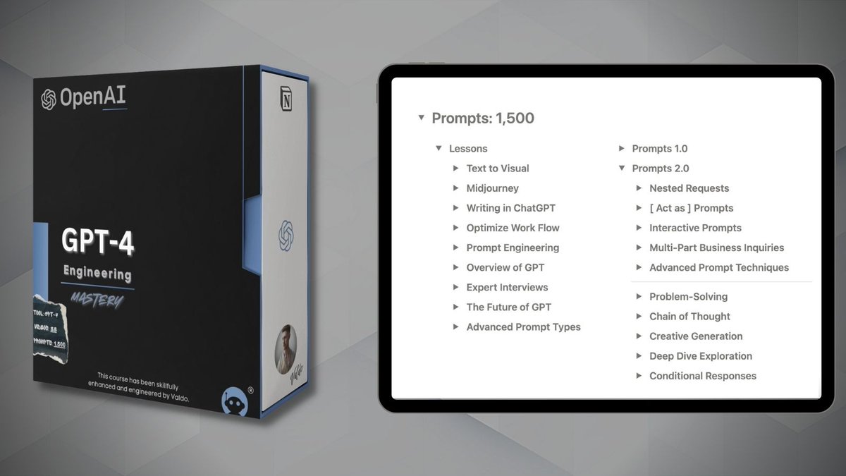 reachvaldo's tweet photo. Custom GPT's can easily earn you $10,000/month.

If you know how to design them correctly.

So I built GPT-4 Engineering to teach you how.

✓ 33 Expert Videos
✓ 1,500 Building Prompts 

To get it FREE, simply:

• Like
• Reply "TopGPT"
• Follow me (to get auto DM) https://t.co/8dcdDvm085
