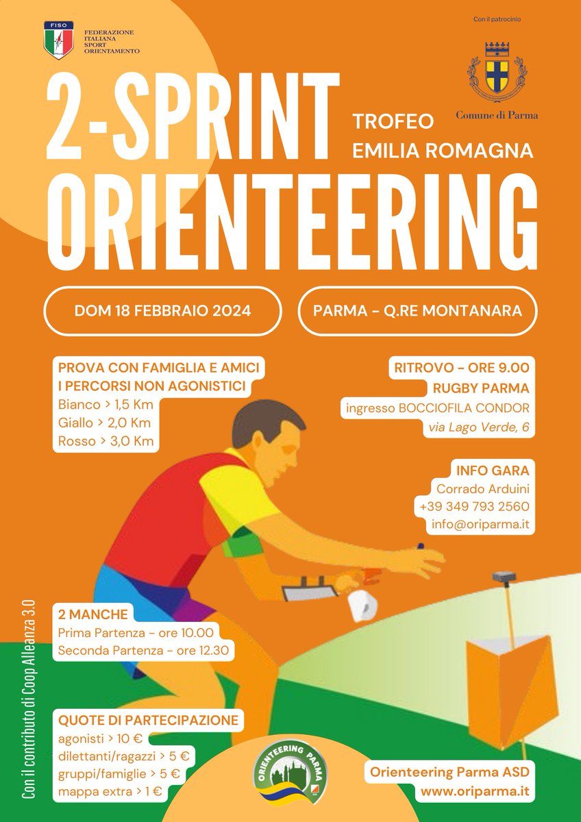Rexjani's tweet photo. Domenica 18 febbraio venite a provare l'#Orienteering al Quartiere Montanara di #Parma. Potete scegliere tre percorsi non agonistici. E' adatto anche a #famiglie con #bambini.
Costa solo 5 Euro e potete partecipare anche in gruppo!
https://t.co/ZHmNsHGqaH
#città #natura #sport https://t.co/W35hQyIQFt