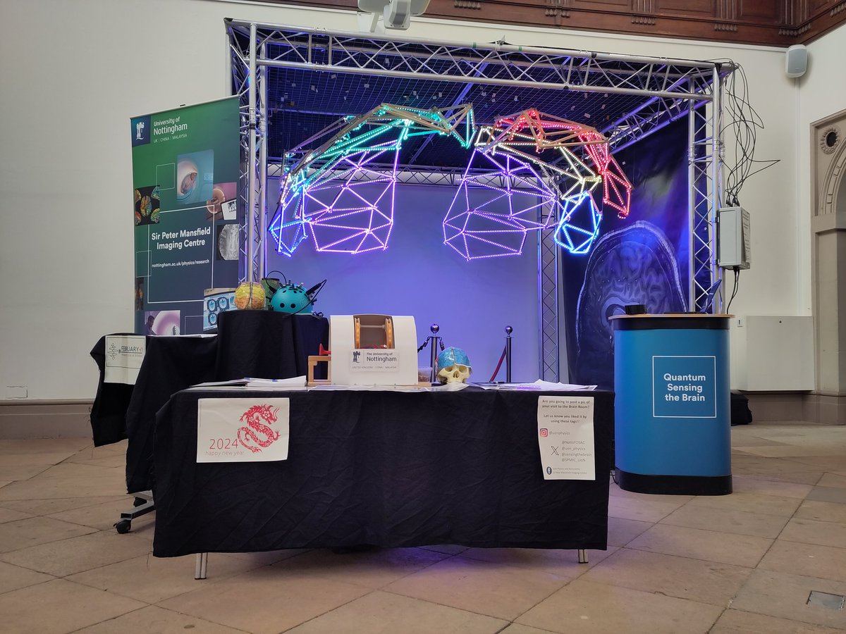 Day two: The brain room has survived and it will be on display till Wednesday at Wollaton Hall for the Festival of Science and Curiosity @NottsFOSAC - come in to know about how Physicists measure brain's activity!!⚡🧠 @sensingthebrain @SPMIC_UoN @UoN_PhysicsPG