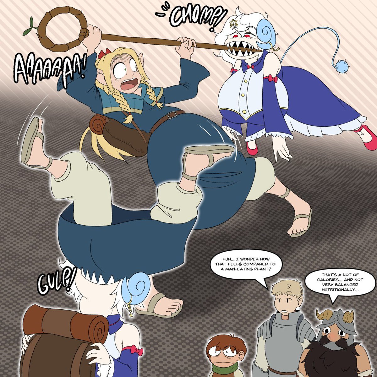 EmmyDook's tweet photo. Marcille becomes a meal 🍖☠️
1/2 https://t.co/rxDAmYM89d