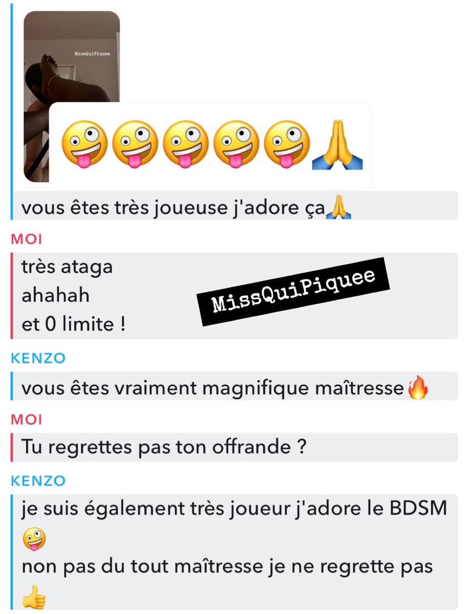 MissQuiPiqueee's tweet photo. La satisfaction de mes toutous généreux 🥰 Mes vrais esclaves savent qu’il fait bon vivre sous mon autorité 🧎🏻

@rtslavefac42382 @Rtslave500 @soum2k22RT @RtSlavv @RTdomina_ @RTdominaFR @tech4flowers @Brun0Parent @whiteshit817 @dommes_rt @RT_Promo_Ant @AntoRT34 https://t.co/vKyZqoREIe