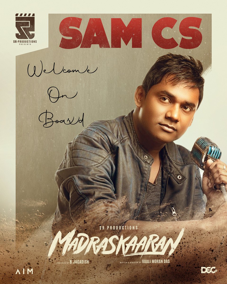 Thrilled to have @SamCSmusic join our #Madraskaaran family🔥Let the harmony begin💥 Join the ride with @ShaneNigam1 @IamNiharikaK @SR_PRO_OFFL @vaali_mohandas, @KalaiActor @sathishoffl @teamaimpr @decoffl