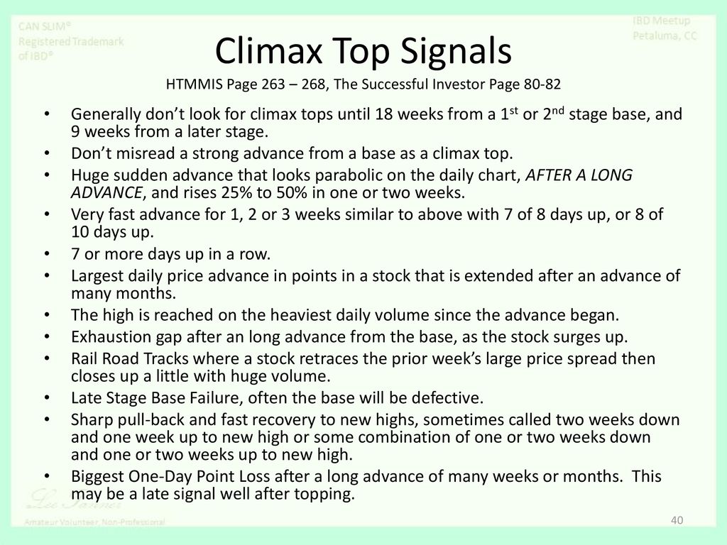 Climax Top Signals.
      (Htmmis)