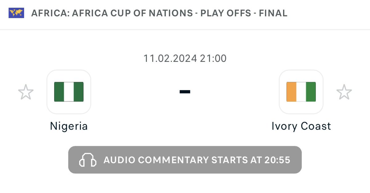 ⚽️AFCON CORRECT SCORE 🔥

I AM SHARING 20K BETWEEN THE FIRST 2 PEOPLE THAT GETS TODAY HT-FT CS ✅

🔥Predict their score at Halftime and full time e.g  Ht(0-0)/Ft(1-0)

10k each for 2 people 

Only 1 entry is allowed 
Must be following me 
Must retweet this post and tag 3 friends