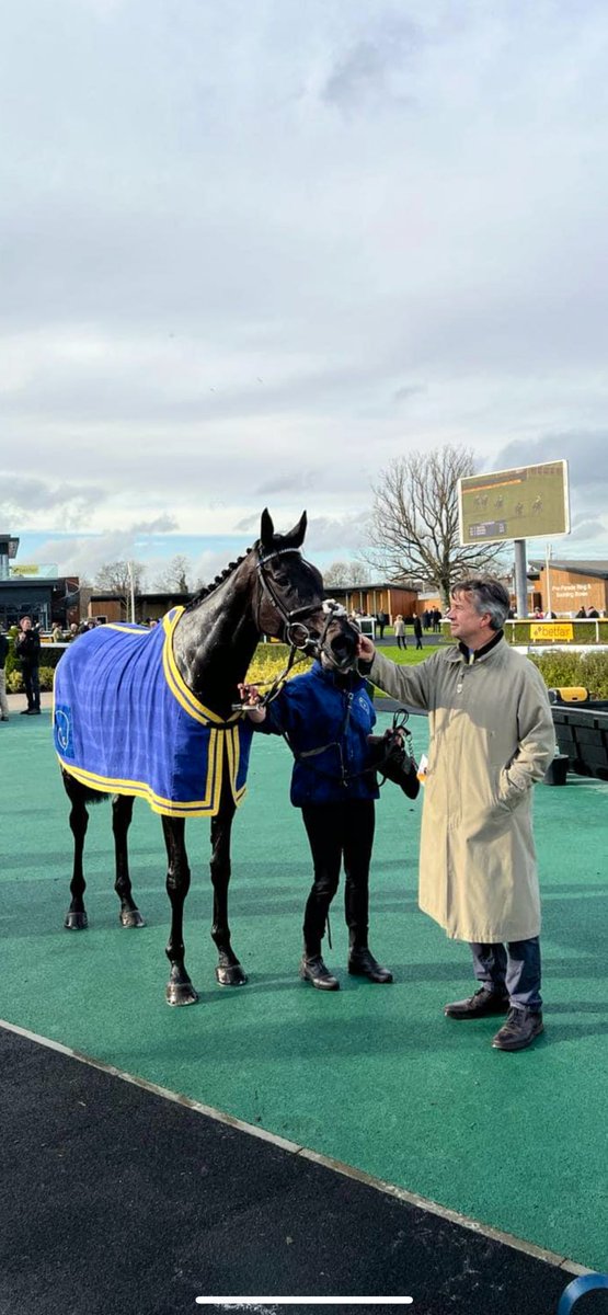 One of my favourite moments from yesterday 💛💙
Superb run from Picanha and I’m very proud of everyone behind this horse to have him back racing.

A horse’s posture tells its own story on how they feel in themselves and a trainer who simply loves his horses.